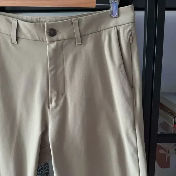 Lululemon Commission Tofino Sand Tan Khaki Chino Slim Leg Pants Men’s Size 32